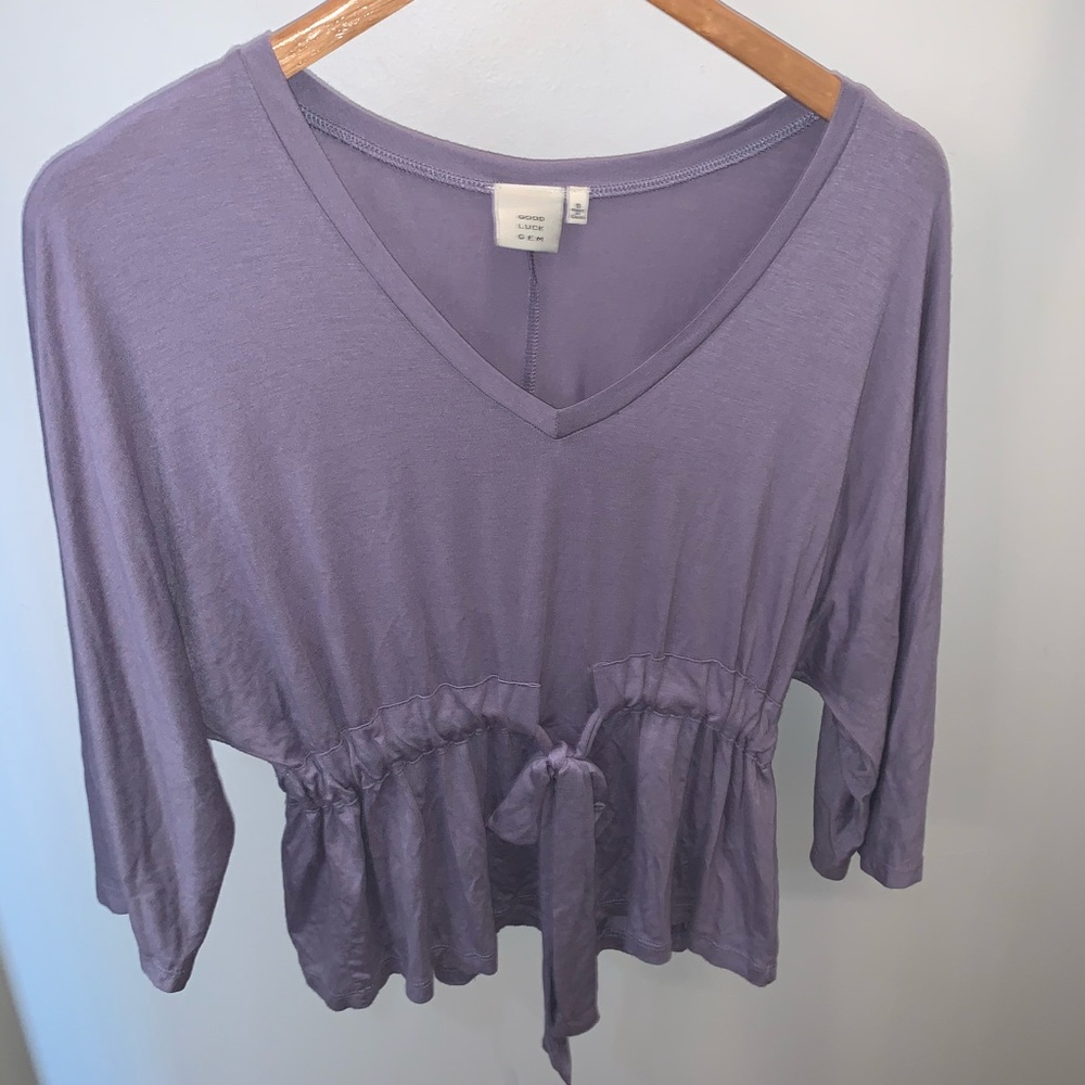 Cinch-waist 3/4 Length Top